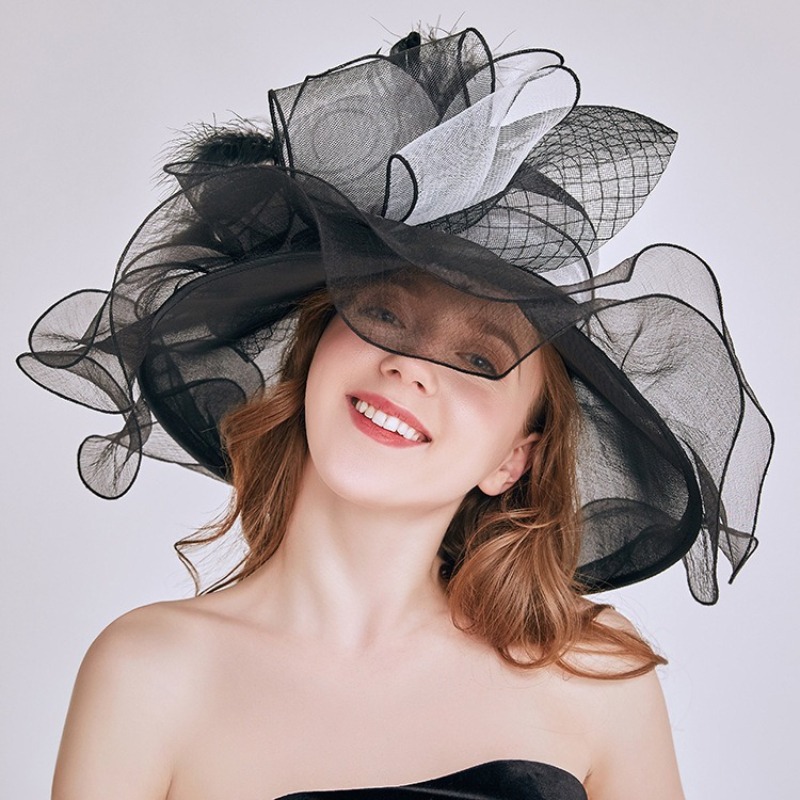 Women'S Fashion Kentucky Derby - قبعات أنيقة مزينة بالزهور للنساء، قبعات