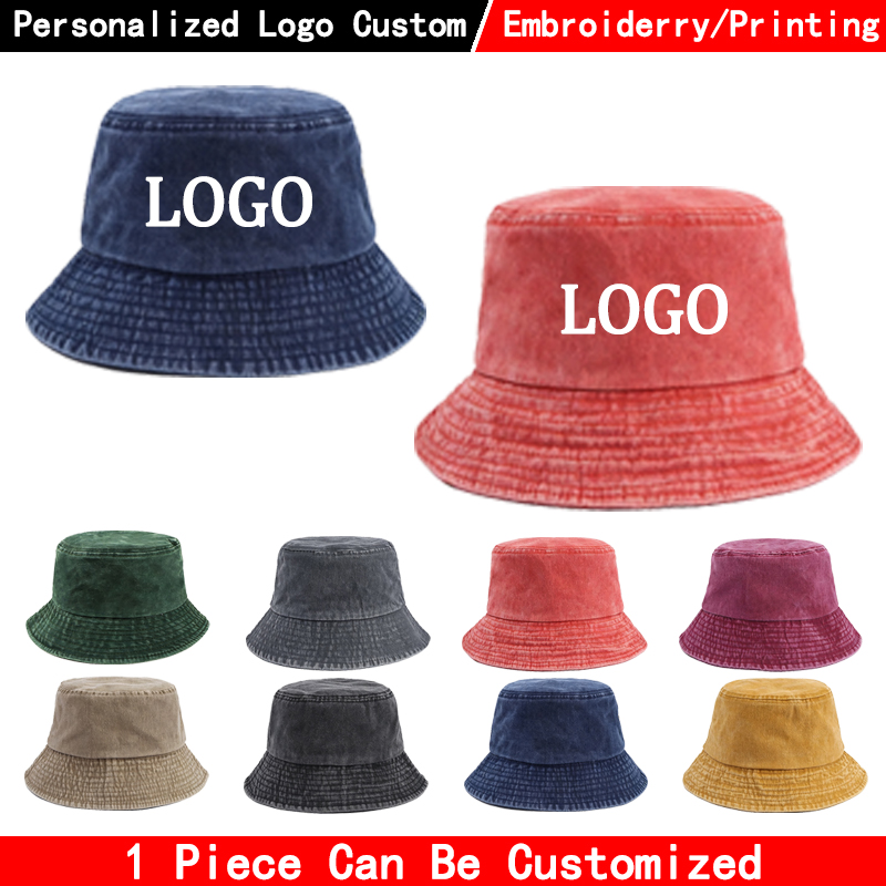 Women Fashion Hats - قبعة دنيم بتصميم مخصص وشعار خاص،