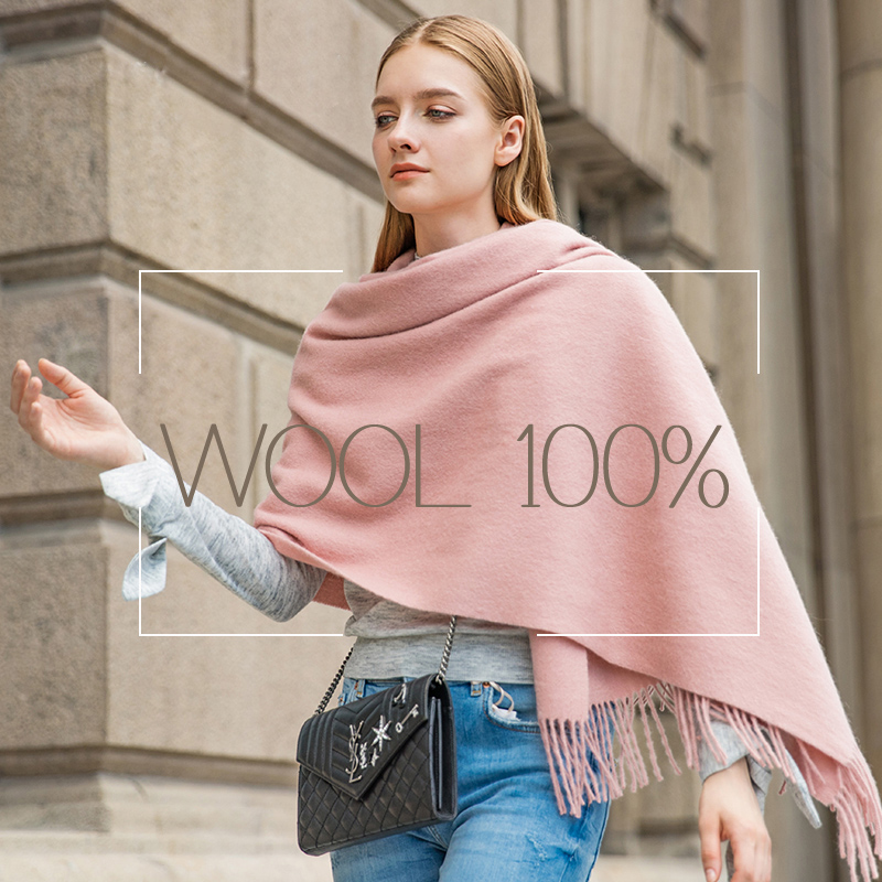 Women'S Fashion Poncho - الصوف الشتاء وشاح المرأة شال أنيق