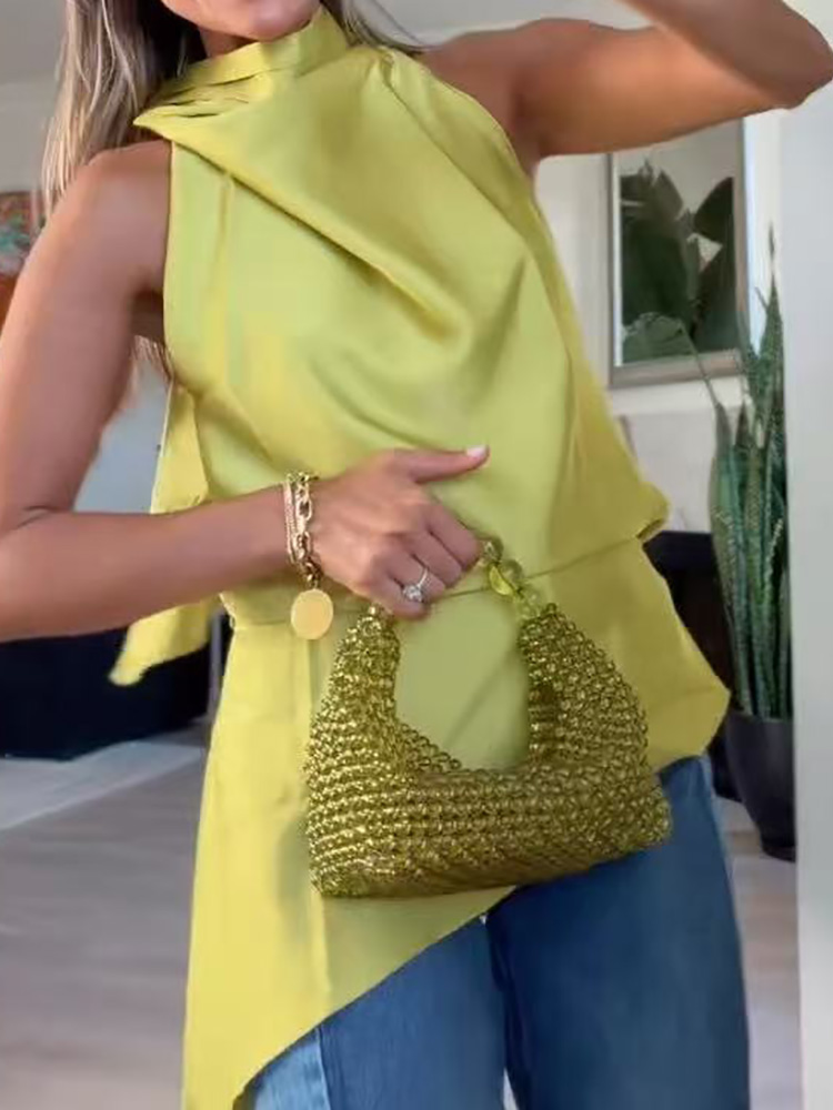 Women'S Fashion Trends Spring 2026 - بلوزة أنيقة برباط حول الرقبة، قميص