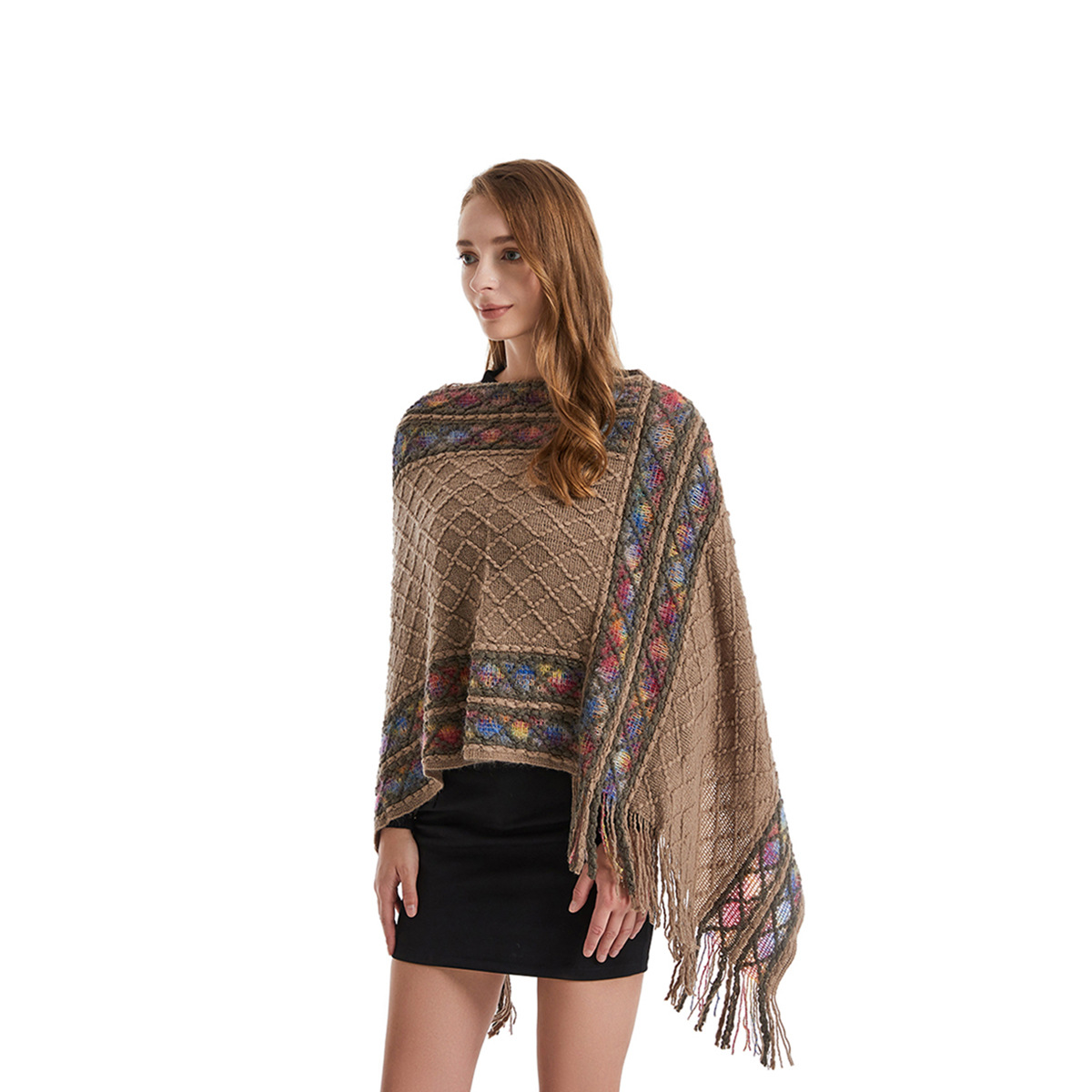 Women'S Fashion Poncho - المرأة ربيع الخريف المعطف فريد خمر