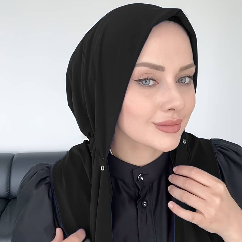 Women Fashion Hats - قبعة وشاح إسلامية بسيطة بلون واحد