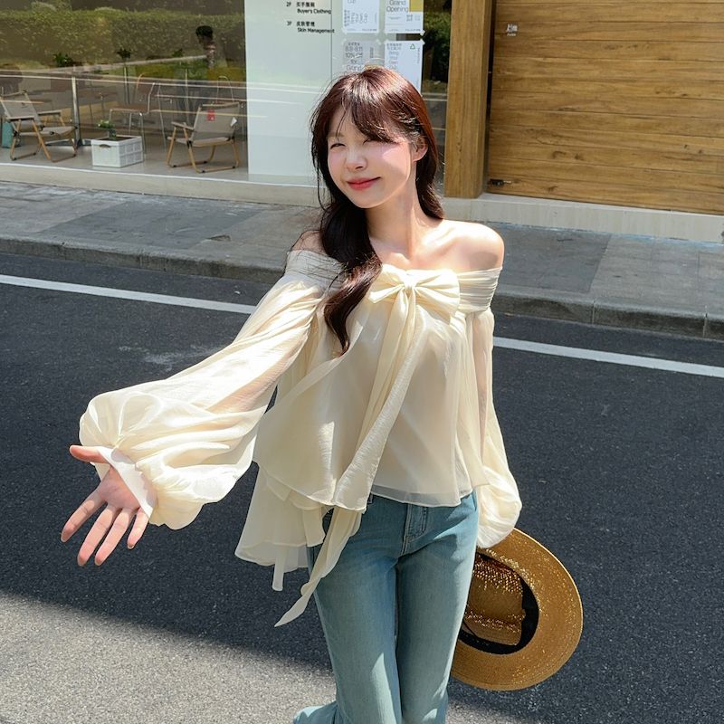 قميص نسائي بتصميم فرنسي مكشوف  - مراجعة Asymmetric Top Women وسعره