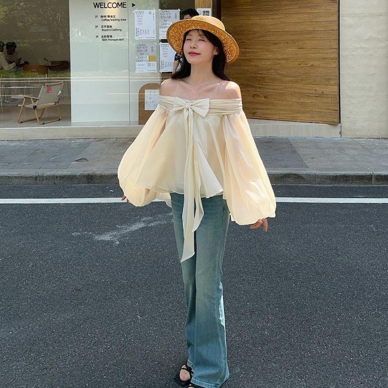 قميص نسائي بتصميم فرنسي مكشوف  - مراجعة Asymmetric Top Women وسعره