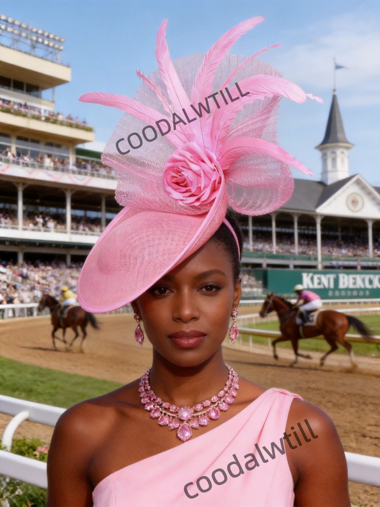 قبعة فاسيناتور حمراء مزينة بال - مراجعة Women'S Fashion Kentucky Derby وسعره