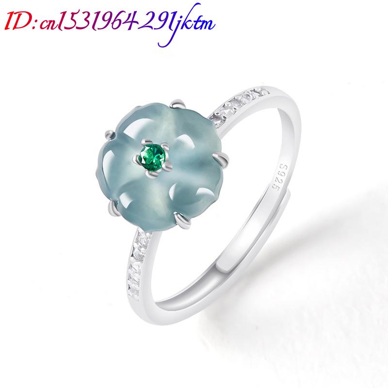 خواتم زهرة اليشم البورمي الأزر - مراجعة Women Fashion Rings وسعره