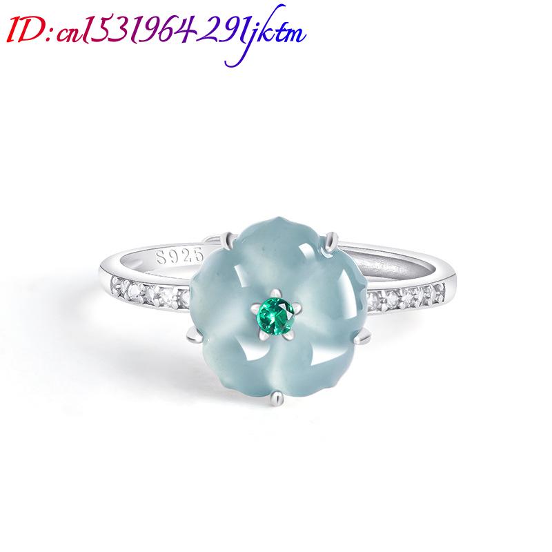 خواتم زهرة اليشم البورمي الأزر - مراجعة Women Fashion Rings وسعره