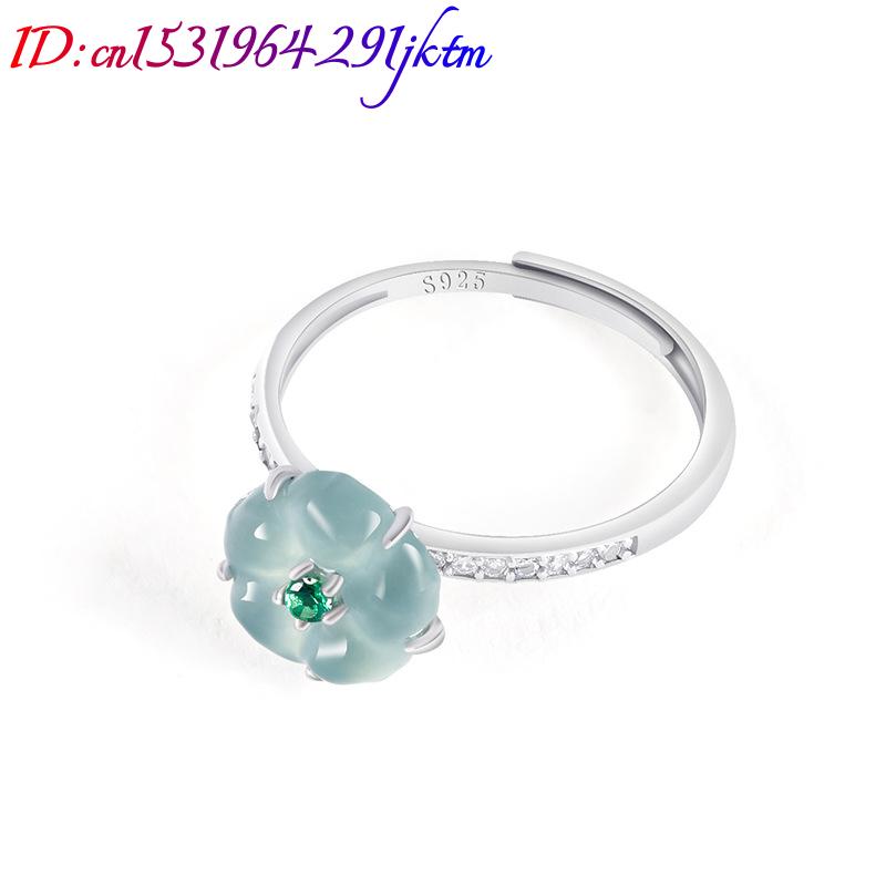 خواتم زهرة اليشم البورمي الأزر - مراجعة Women Fashion Rings وسعره