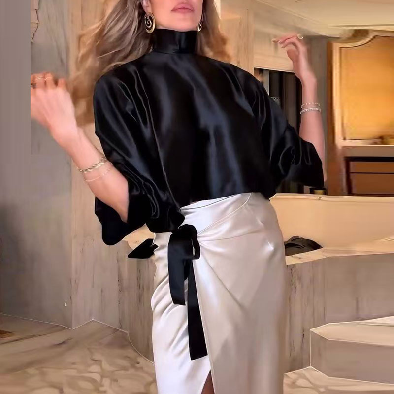 جديد قطعتين مجموعة أنيقة الياق - مراجعة Asymmetric Top Women وسعره