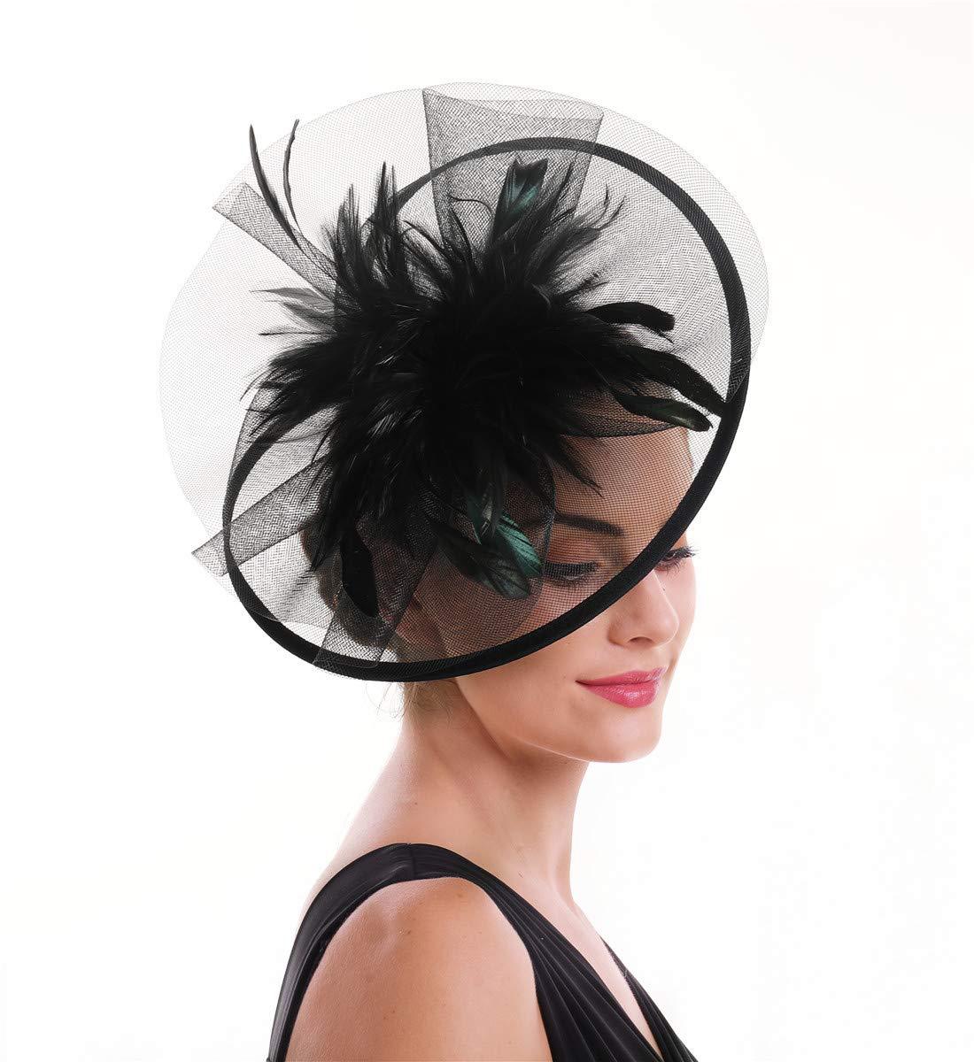 قبعة ريشة فاسيناتور للنساء ، غ - مراجعة Women'S Fashion Kentucky Derby وسعره