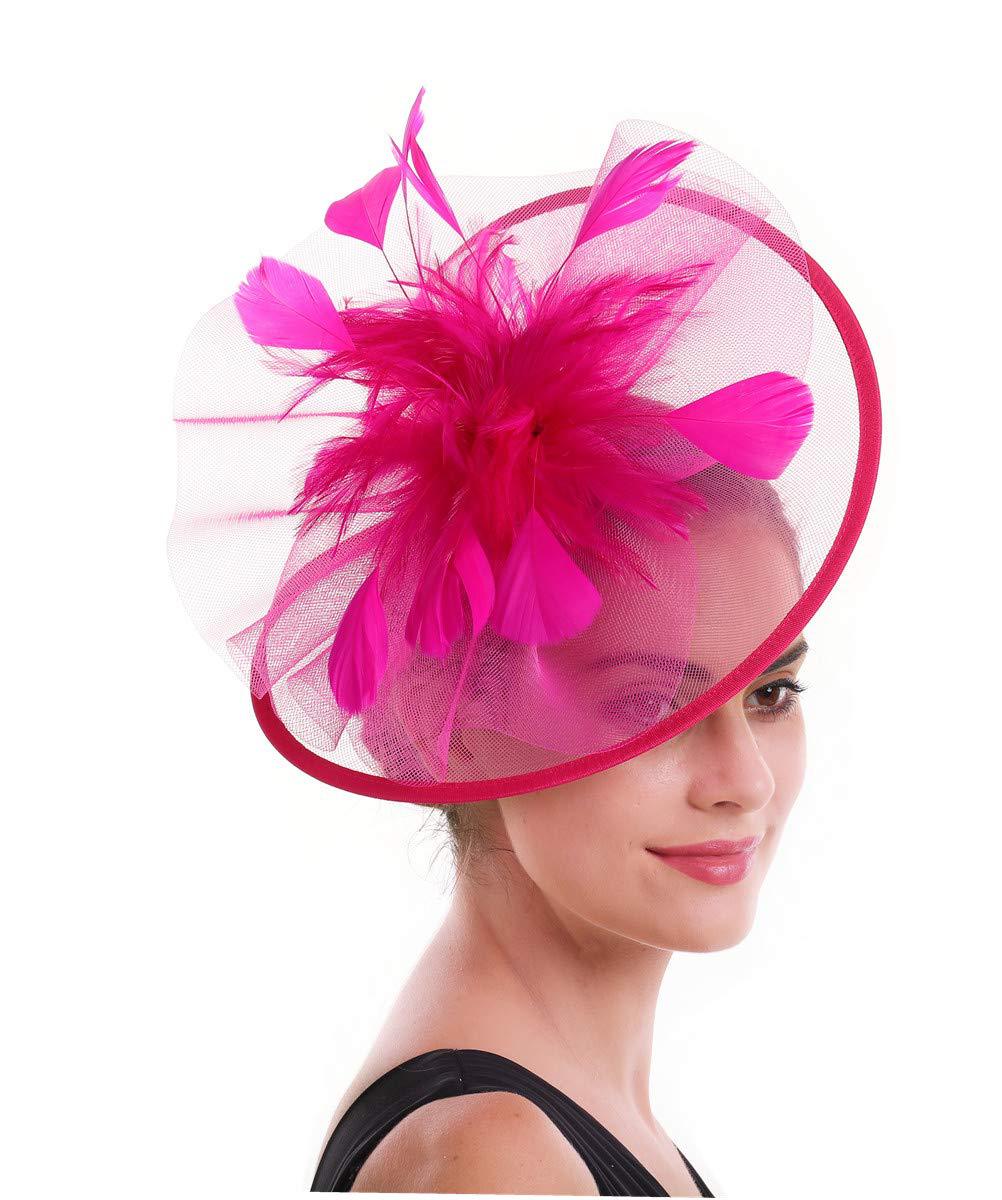 قبعة ريشة فاسيناتور للنساء ، غ - مراجعة Women'S Fashion Kentucky Derby وسعره