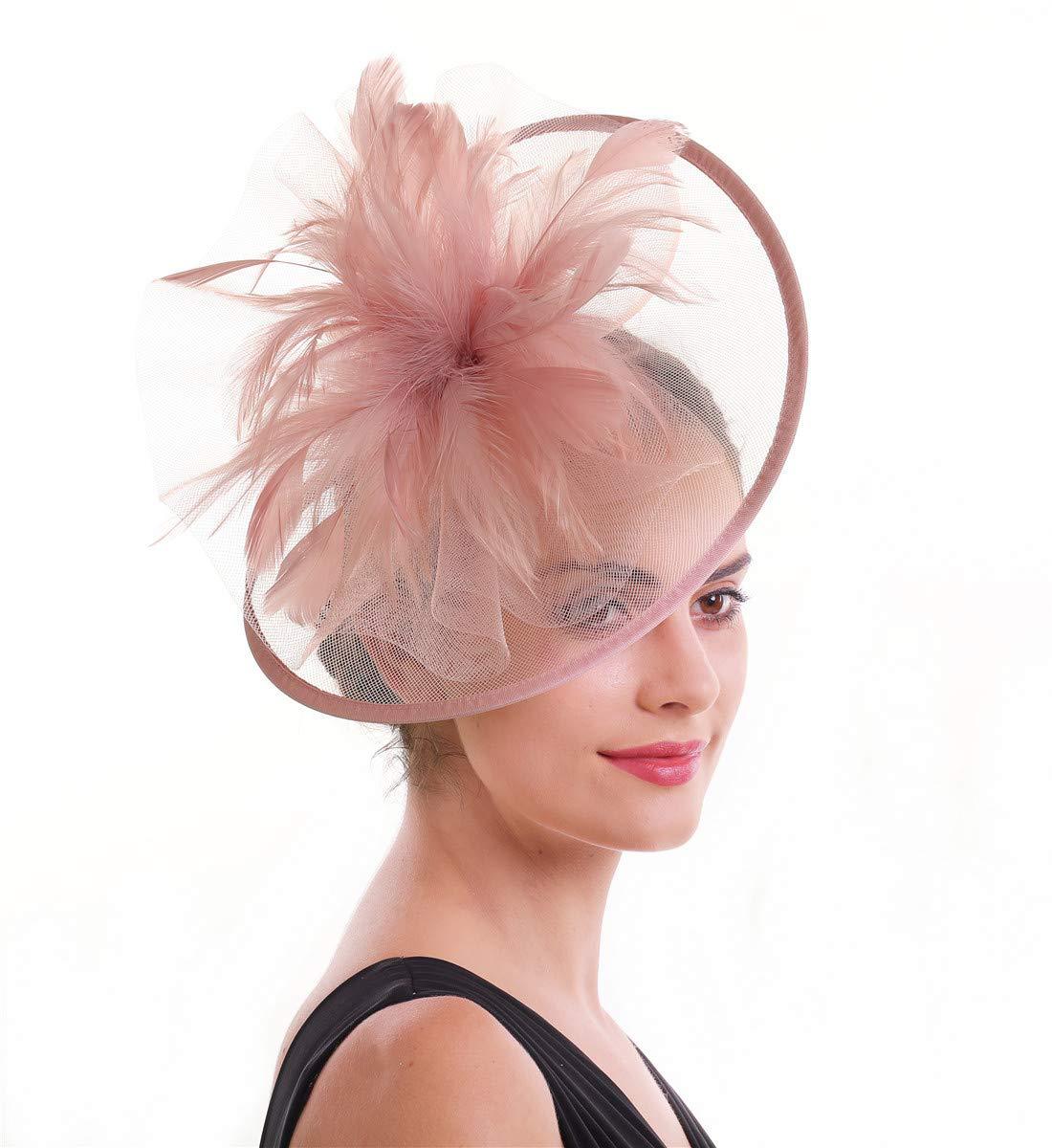 قبعة ريشة فاسيناتور للنساء ، غ - مراجعة Women'S Fashion Kentucky Derby وسعره