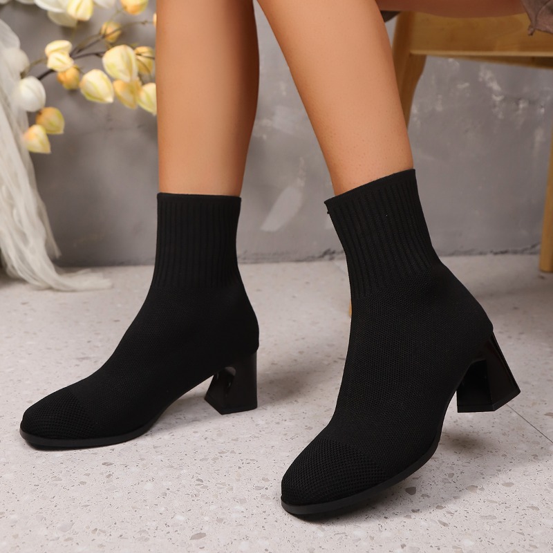 المرأة حذاء من الجلد كعب محبوك - مراجعة Women'S Fashion Socks وسعره