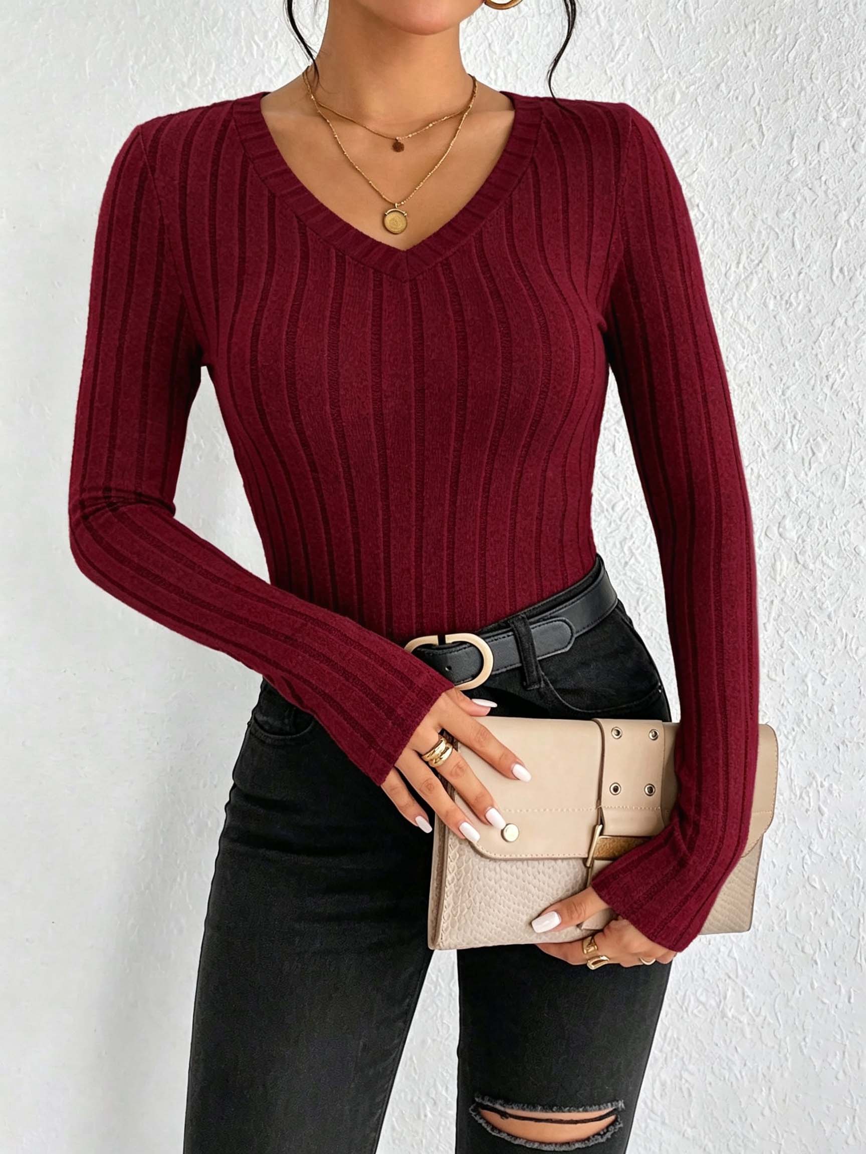 بلوزة نسائية ذات ياقة على شكل  - مراجعة Women Fashion Styles وسعره