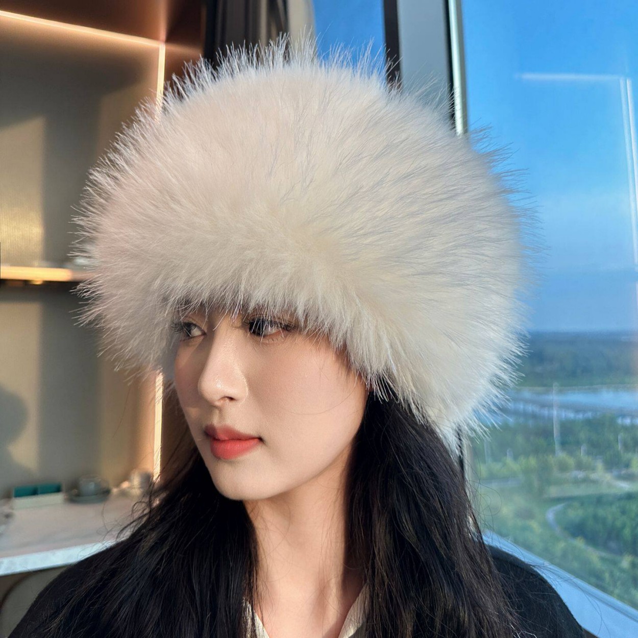 قبعة دائرية مفتوحة من الفرو ال - مراجعة Women Fashion Hats وسعره
