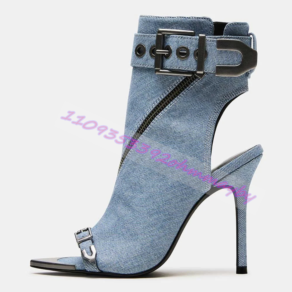 أحذية نسائية صيفية من الدنيم ا - مراجعة Women'S Fashion Leather Boots وسعره