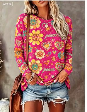 قميص نسائي بأكمام طويلة بطبعة  - مراجعة Women Fashion Styles وسعره