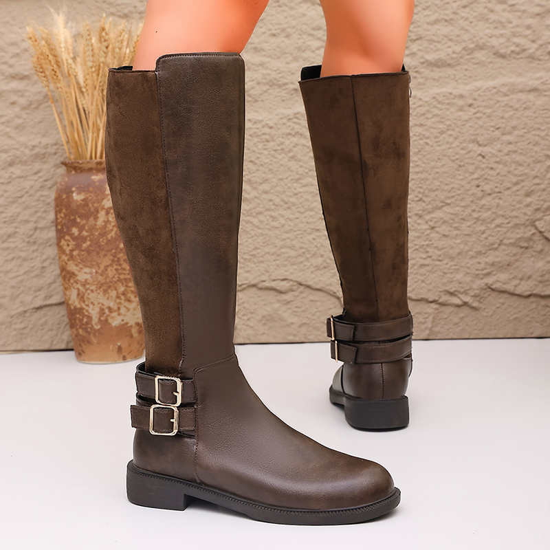 أحذية ركوب نسائية عصرية من الج - مراجعة Women'S Fashion Leather Boots وسعره