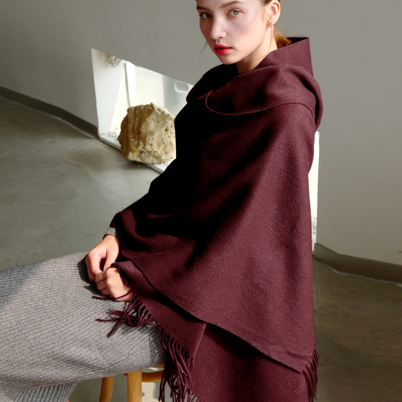 الصوف الشتاء وشاح المرأة شال أ - مراجعة Women'S Fashion Poncho وسعره