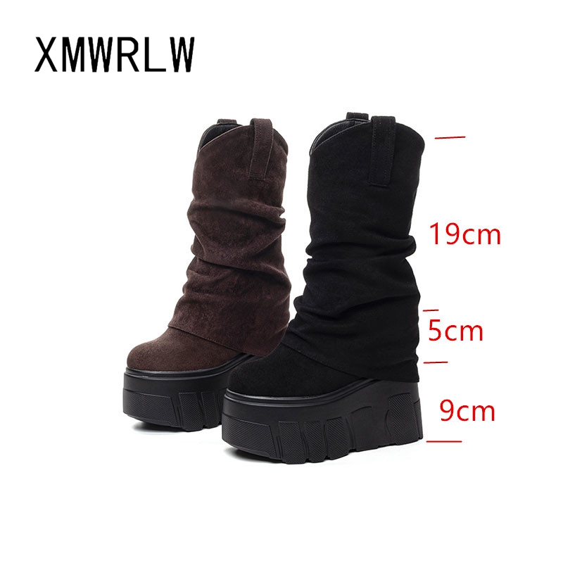 XMWRLW 2025 الخريف الشتاء النس - مراجعة Women'S Fashion Leather Boots وسعره