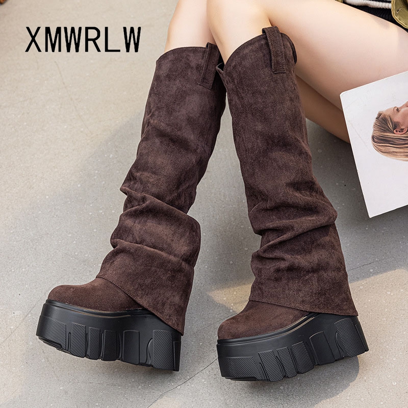 XMWRLW 2025 الخريف الشتاء النس - مراجعة Women'S Fashion Leather Boots وسعره