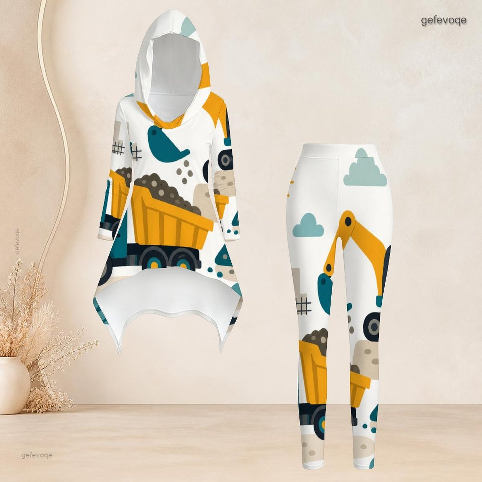 طقم نسائي عصري مكون من قطعتين: - مراجعة Asymmetric Top Women وسعره
